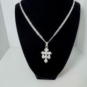 Cadena de plata 925 con dije de cruz caravaca